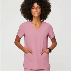 FIGS Chalk Pink Scrub Top